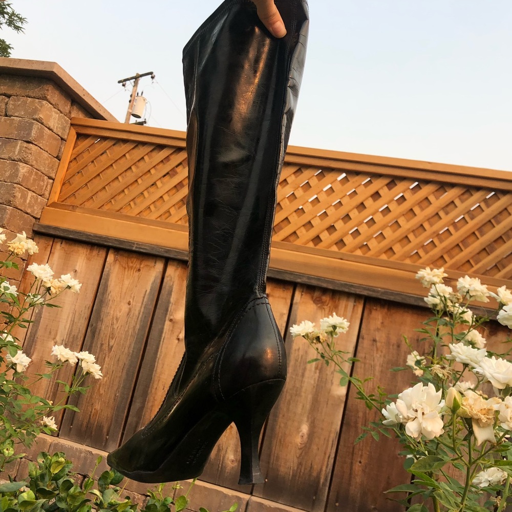 Vintage Soft Leather Thigh High Boots